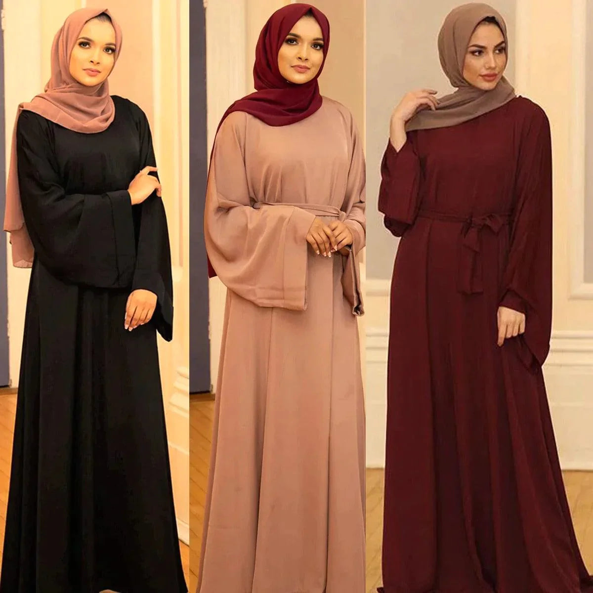 Fashion Hijab Dubai Abaya Long Dresses Women - Jazmie Jamaludin
