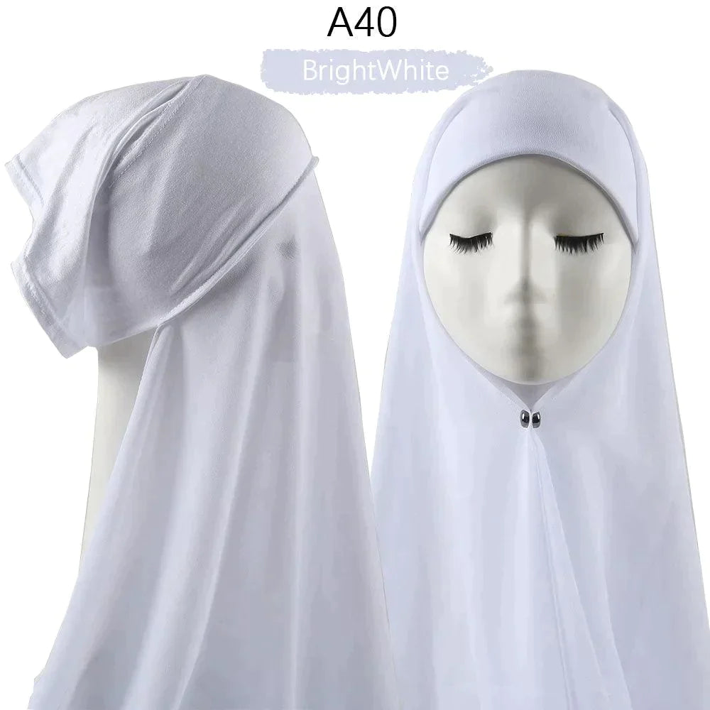 Muslim Women Pinless Hijab Chiffon With Inner Caps - Jazmie Jamaludin