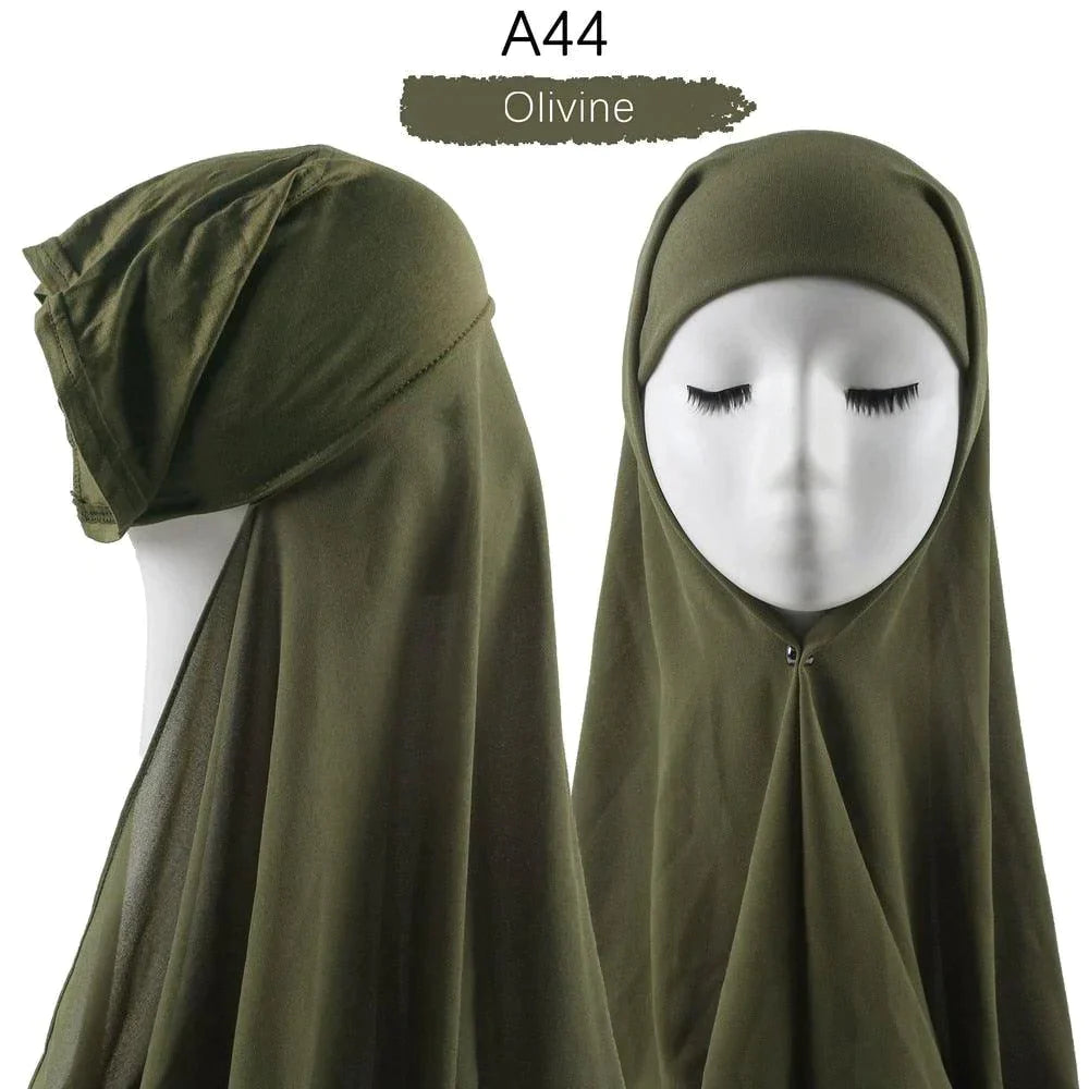 Muslim Women Pinless Hijab Chiffon With Inner Caps - Jazmie Jamaludin