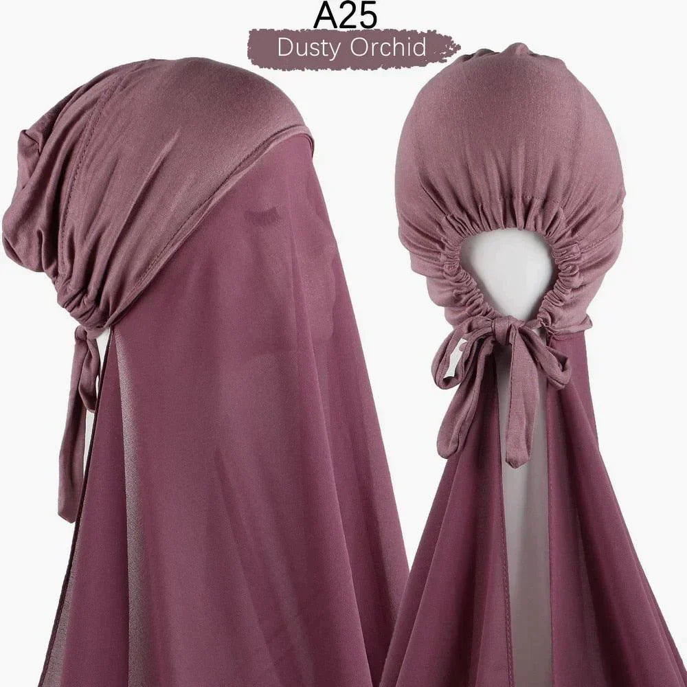 Pin Free Instant Chiffon Hijab Scarf - Jazmie Jamaludin
