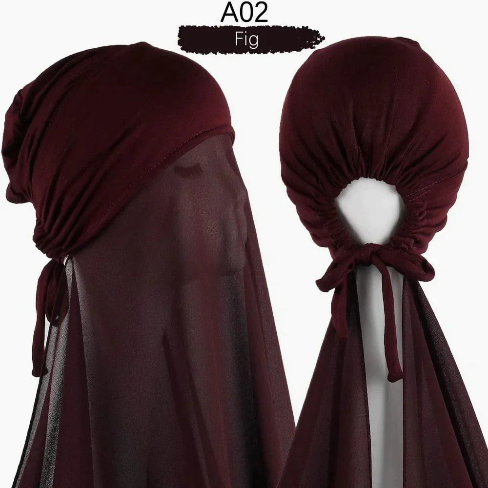 Pin Free Instant Chiffon Hijab Scarf - Jazmie Jamaludin