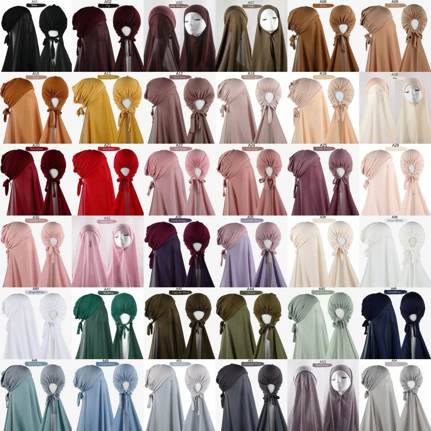 Pin Free Instant Chiffon Hijab Scarf - Jazmie Jamaludin