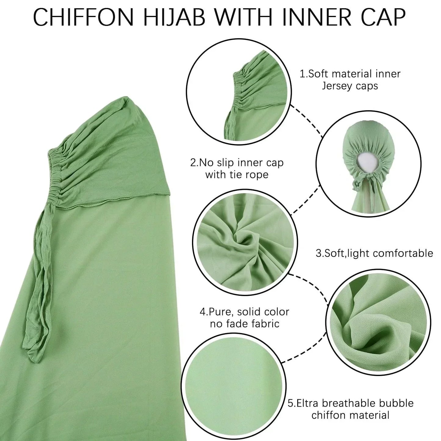 Pin Free Instant Chiffon Hijab Scarf - Jazmie Jamaludin