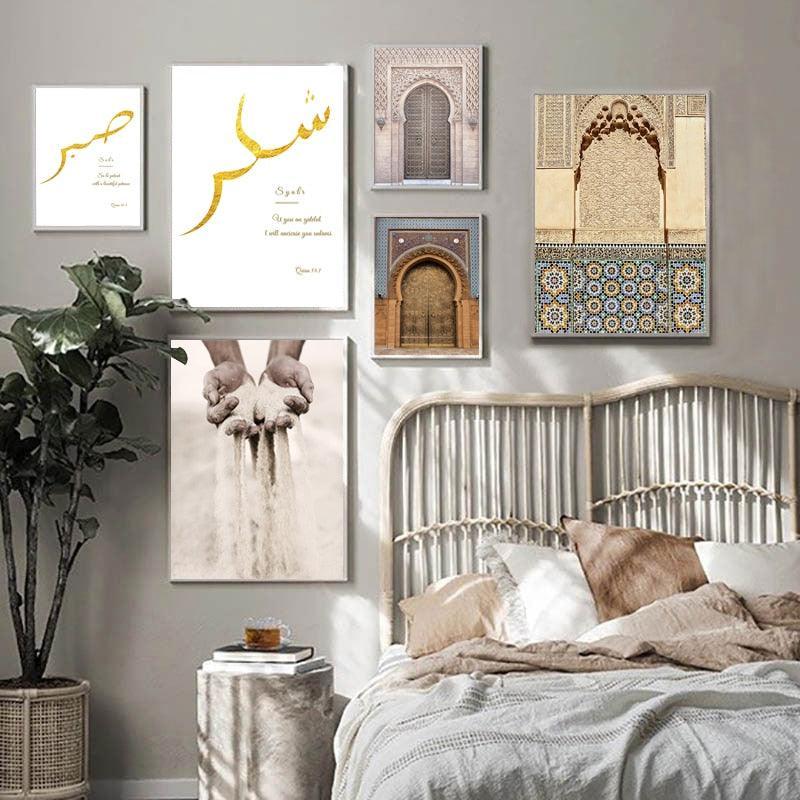 Morocco Door Arabic Decorative Paintings Architecture - Jazmie Jamaludin