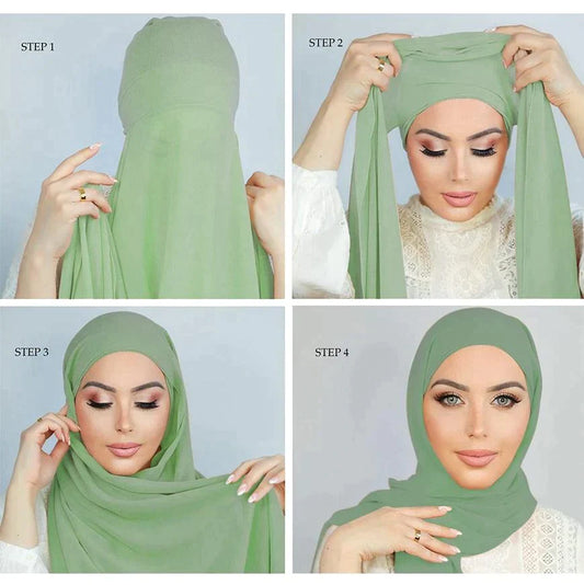 Pin Free Instant Chiffon Hijab Scarf - Jazmie Jamaludin