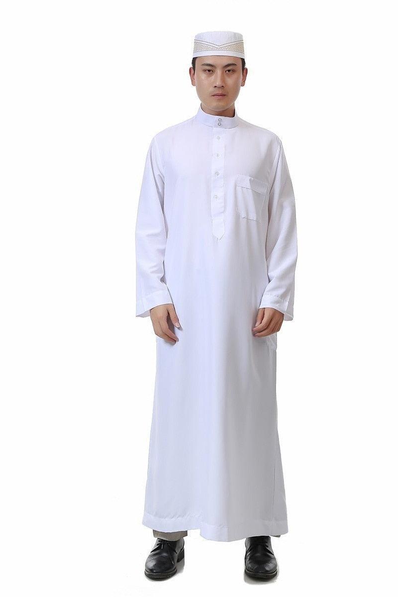 White Jubbah Muslim Dress - Jazmie Jamaludin