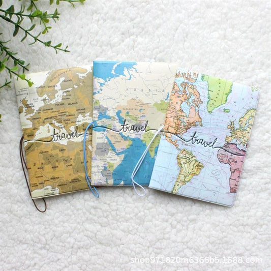 Creative New World Map Passport Cover Wallet - Jazmie Jamaludin