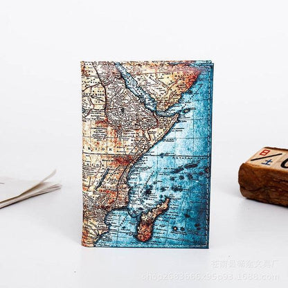 Creative New World Map Passport Cover Wallet - Jazmie Jamaludin