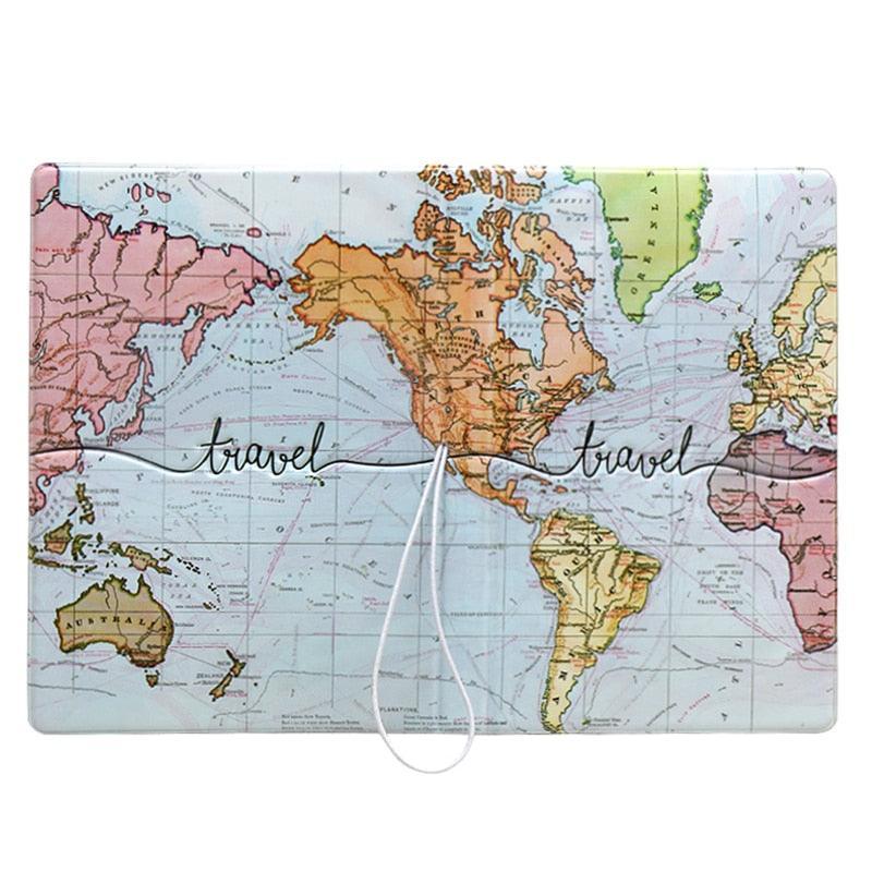 Creative New World Map Passport Cover Wallet - Jazmie Jamaludin