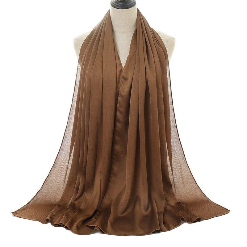 Crinkle Crepe Satin Chiffon Hijab Scarf - Jazmie Jamaludin