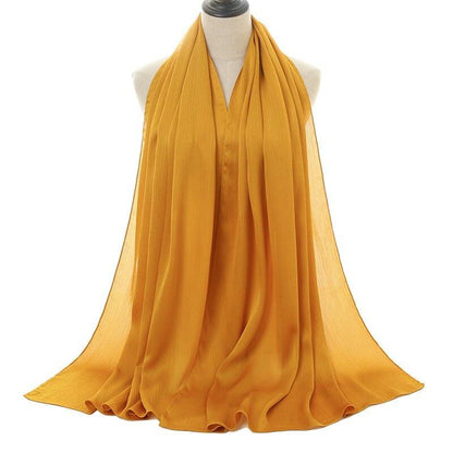 Crinkle Crepe Satin Chiffon Hijab Scarf - Jazmie Jamaludin