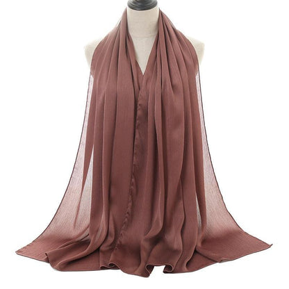 Crinkle Crepe Satin Chiffon Hijab Scarf - Jazmie Jamaludin