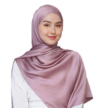 Crinkle Crepe Satin Chiffon Hijab Scarf - Jazmie Jamaludin