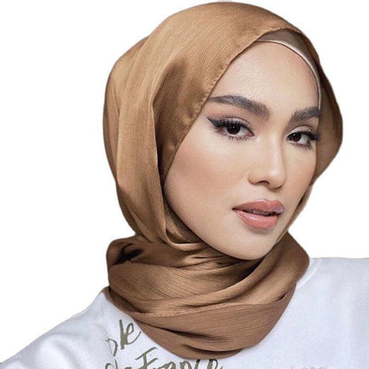 Crinkle Crepe Satin Chiffon Hijab Scarf - Jazmie Jamaludin