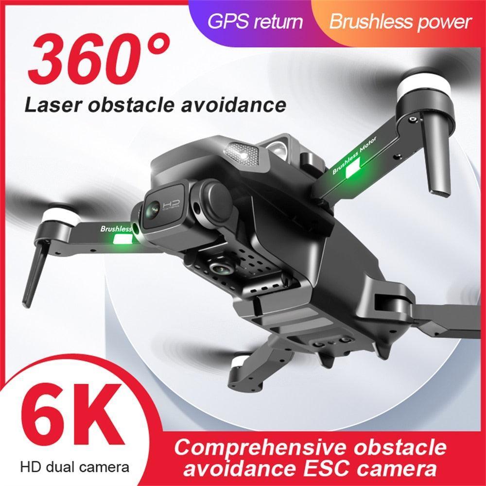 Drone 8K Professional Dual HD Obstacle Avoidance Altitude RC - Jazmie Jamaludin