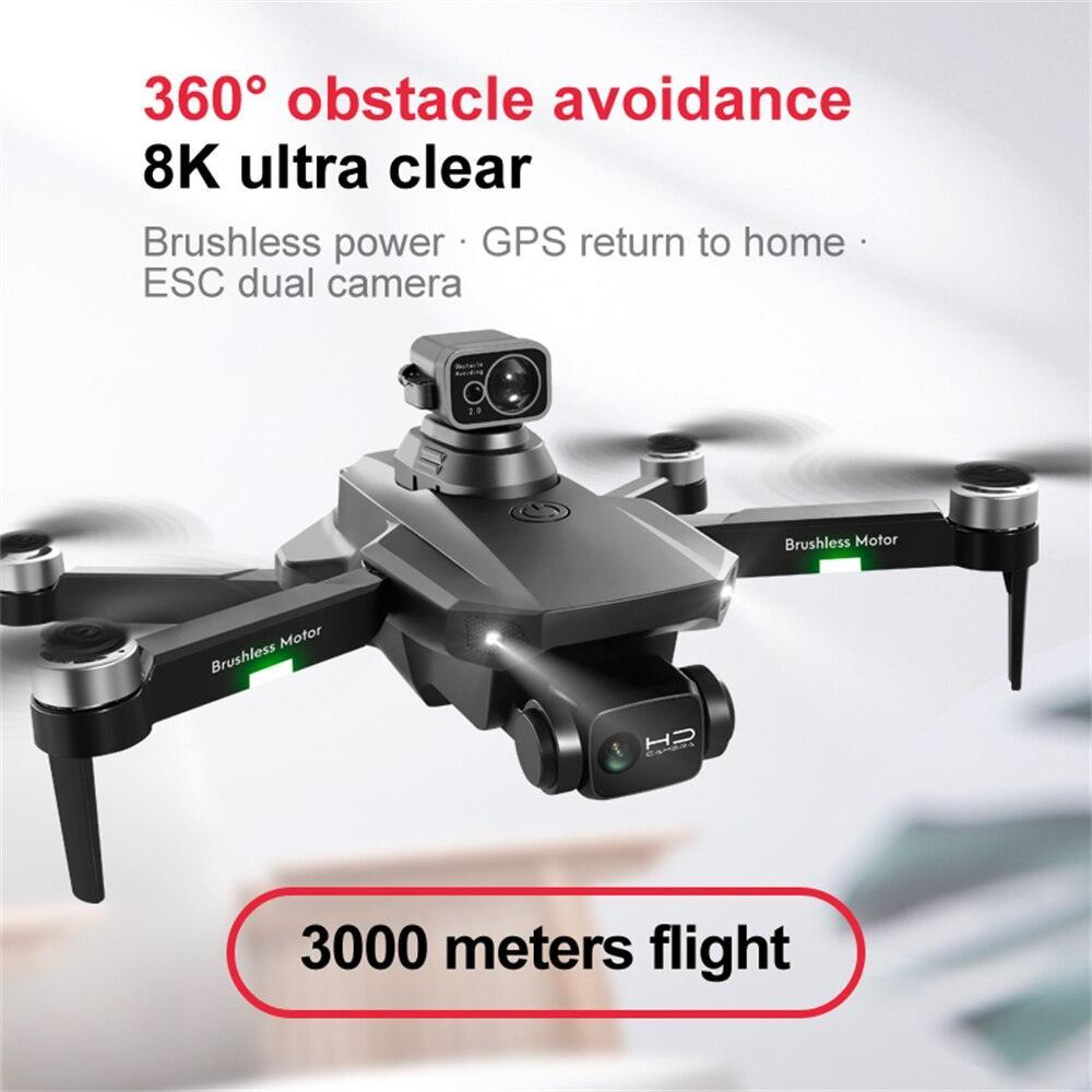 Drone 8K Professional Dual HD Obstacle Avoidance Altitude RC - Jazmie Jamaludin