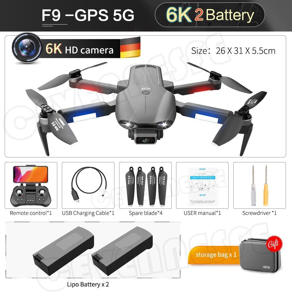 F9 GPS Drone 6K Dual HD Camera Professional R - Jazmie Jamaludin