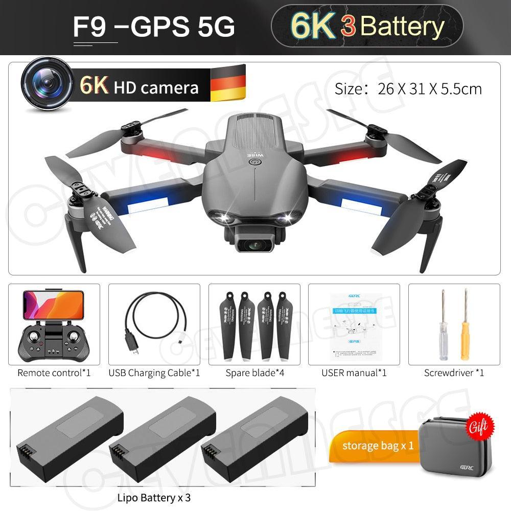 F9 GPS Drone 6K Dual HD Camera Professional R - Jazmie Jamaludin