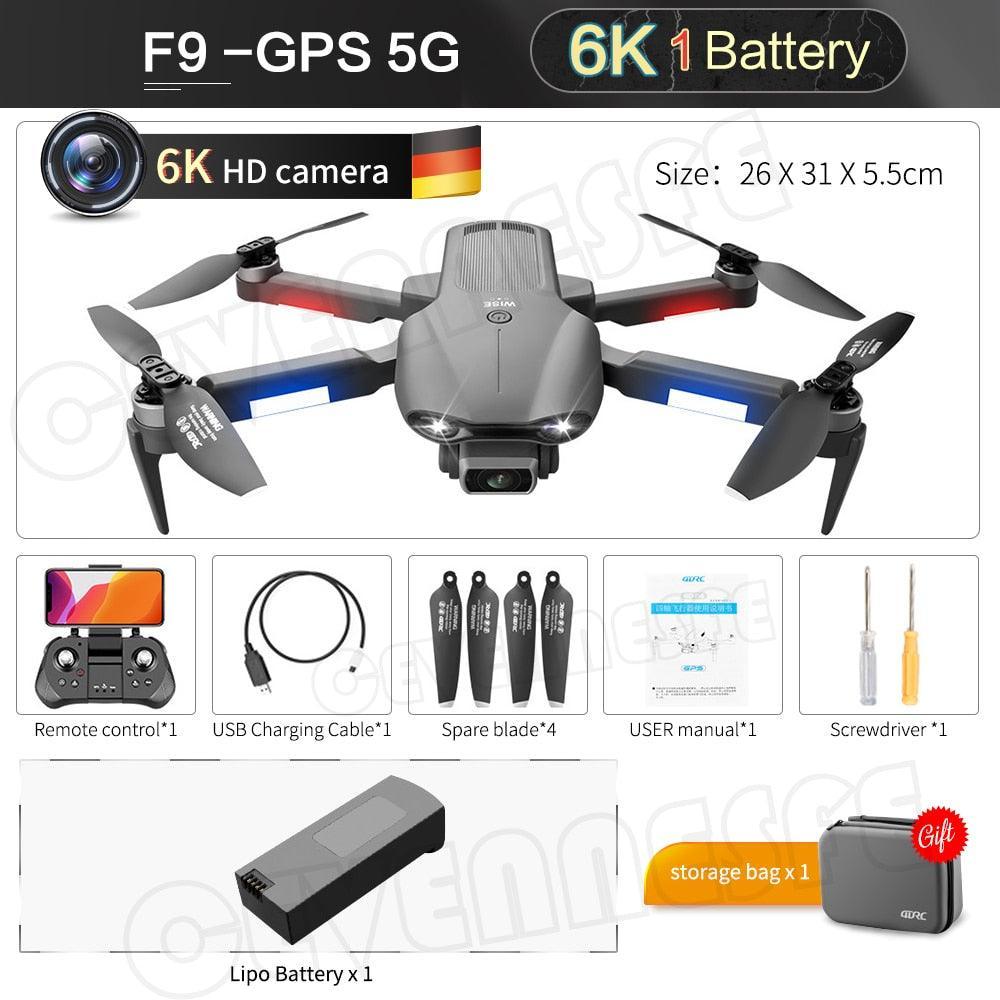 F9 GPS Drone 6K Dual HD Camera Professional R - Jazmie Jamaludin