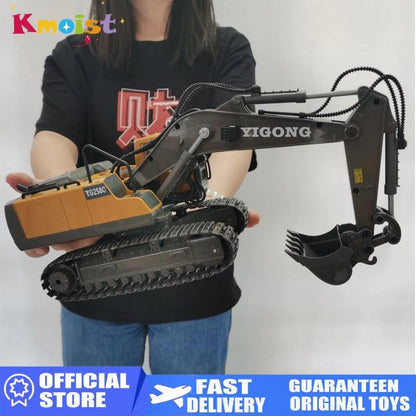 RC Excavator 2.4G Engineering Vehicle Crawler Truck Bulldozer - Jazmie Jamaludin