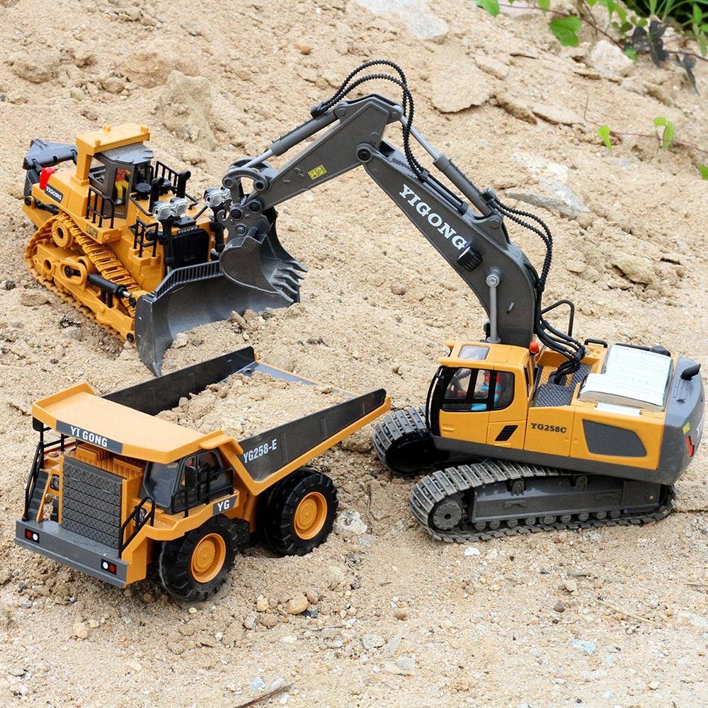 RC Excavator 2.4G Engineering Vehicle Crawler Truck Bulldozer - Jazmie Jamaludin