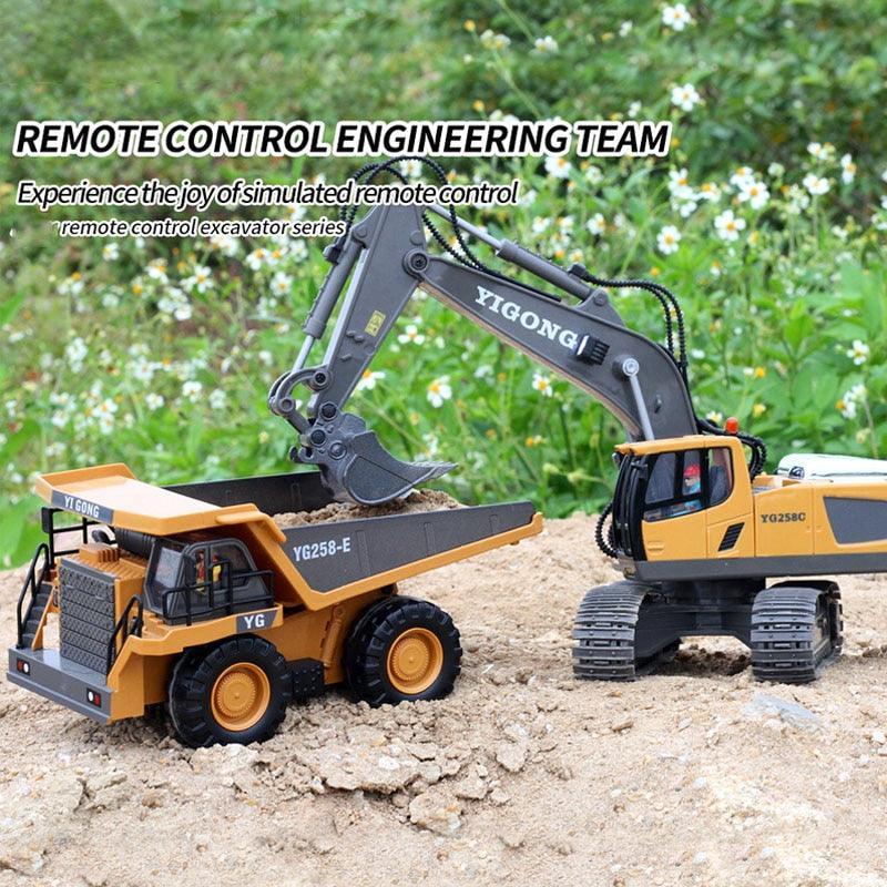 RC Excavator 2.4G Engineering Vehicle Crawler Truck Bulldozer - Jazmie Jamaludin