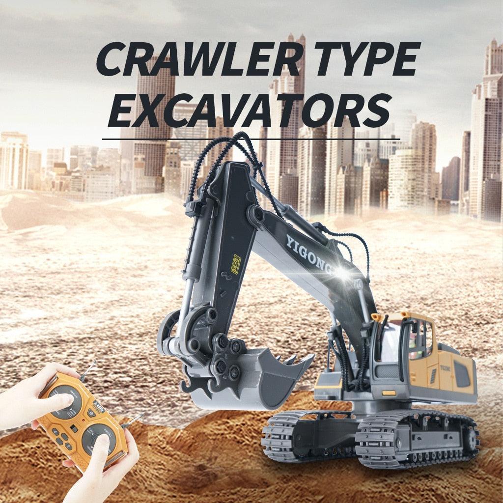 RC Excavator 2.4G Engineering Vehicle Crawler Truck Bulldozer - Jazmie Jamaludin