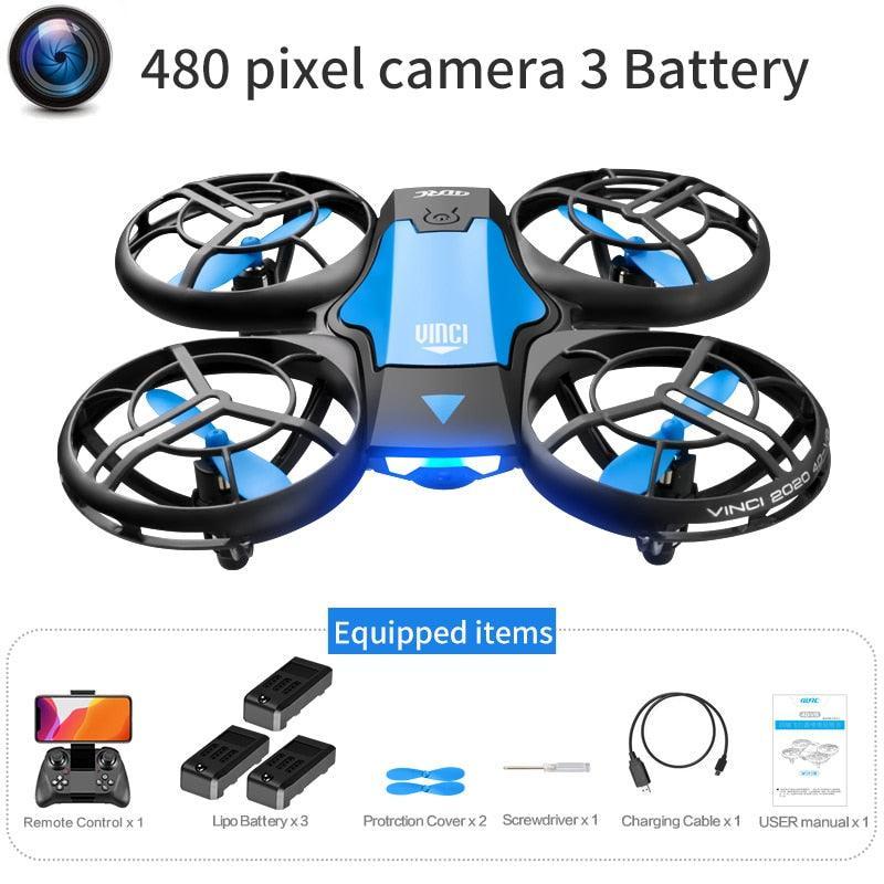 V8 Mini Drone 4K 1080P HD Camera WiFi Air Pressure Height Maintain Foldable Quadcopter - Jazmie Jamaludin