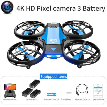 V8 Mini Drone 4K 1080P HD Camera WiFi Air Pressure Height Maintain Foldable Quadcopter - Jazmie Jamaludin