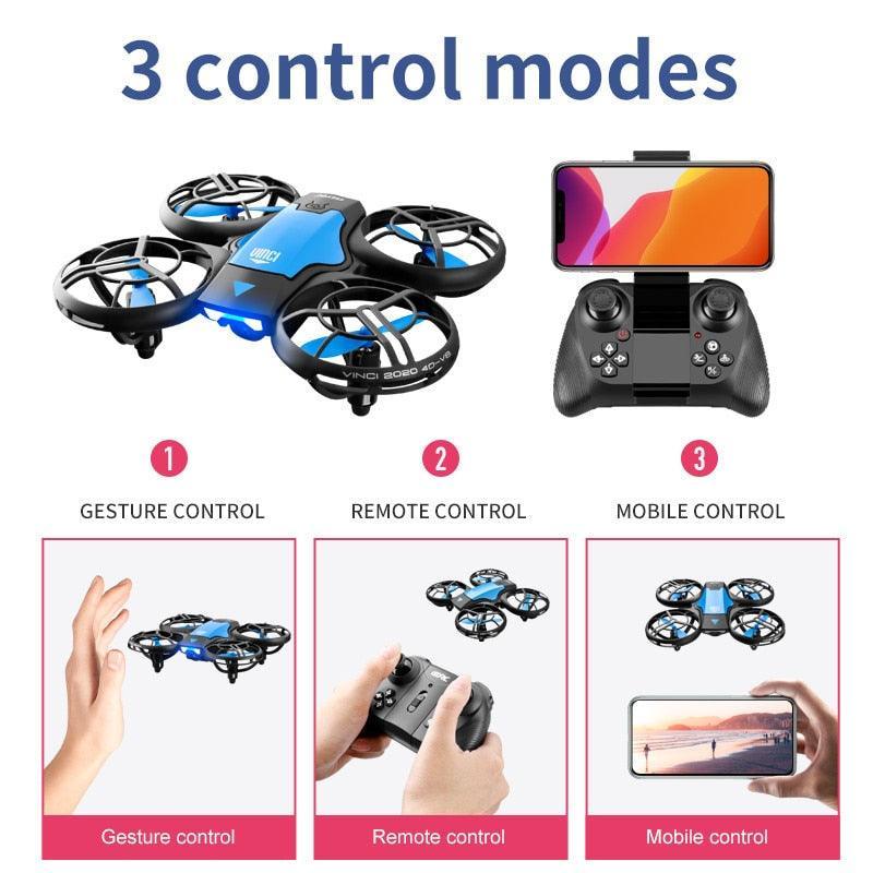 V8 Mini Drone 4K 1080P HD Camera WiFi Air Pressure Height Maintain Foldable Quadcopter - Jazmie Jamaludin