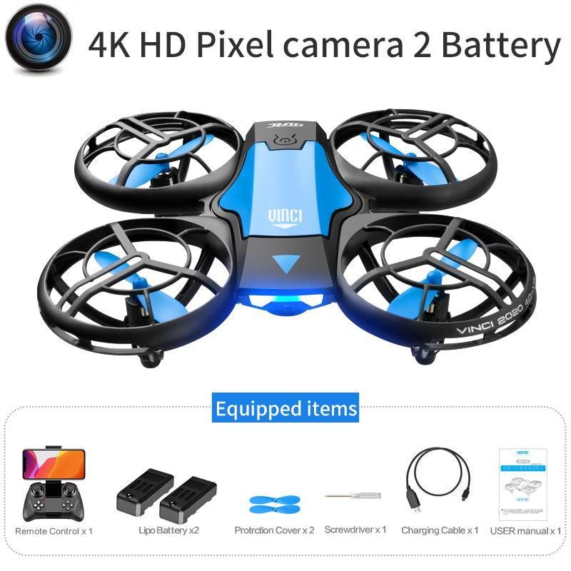 V8 Mini Drone 4K 1080P HD Camera WiFi Air Pressure Height Maintain Foldable Quadcopter - Jazmie Jamaludin