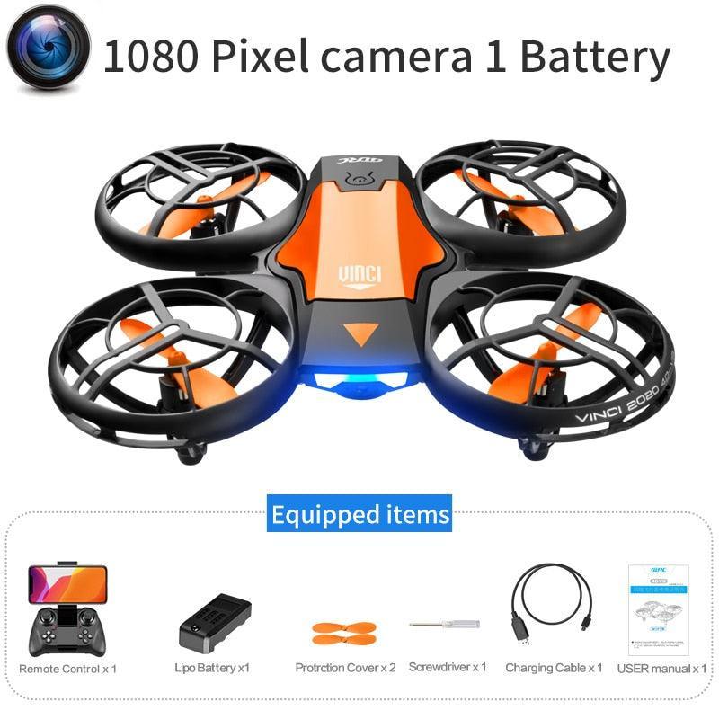 V8 Mini Drone 4K 1080P HD Camera WiFi Air Pressure Height Maintain Foldable Quadcopter - Jazmie Jamaludin