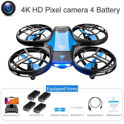 V8 Mini Drone 4K 1080P HD Camera WiFi Air Pressure Height Maintain Foldable Quadcopter - Jazmie Jamaludin